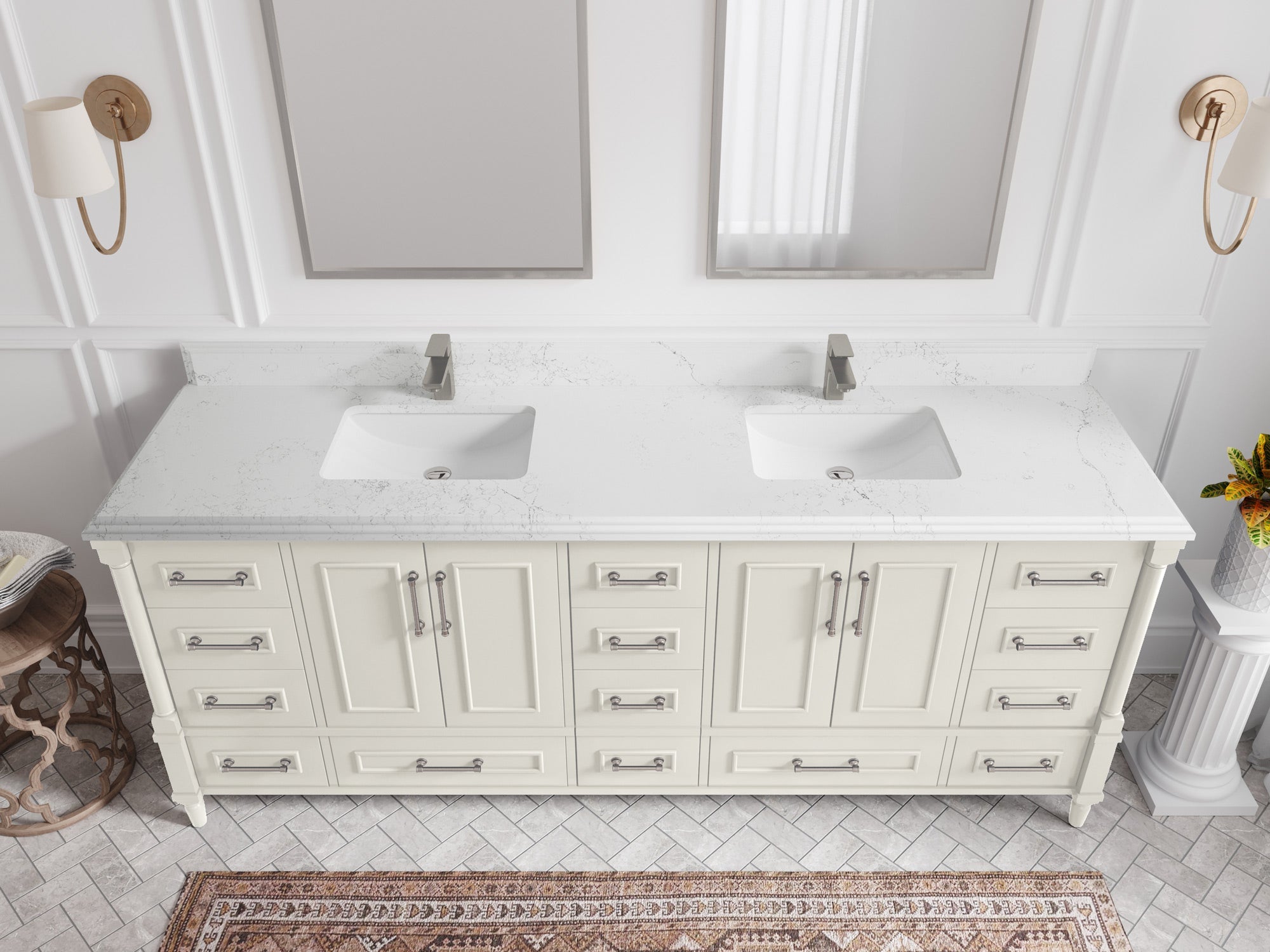Aberdeen 84 in. W x 22 in. D Double Sink Bathroom Vanity