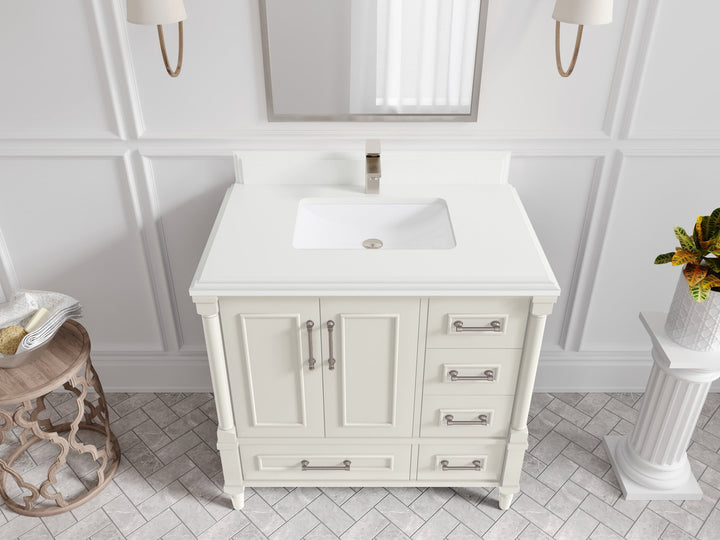 Aberdeen 36 in. W x 22 in. D Center Sink Bathroom Vanity - photo 26