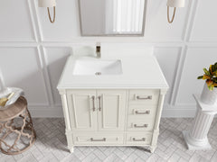 Aberdeen 36 in. W x 22 in. D Left Offset Sink Bathroom Vanity - photo 25