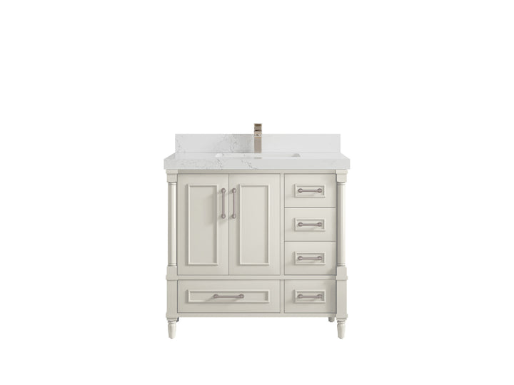 Aberdeen 36 in. W x 22 in. D Center Sink Bathroom Vanity - photo 29