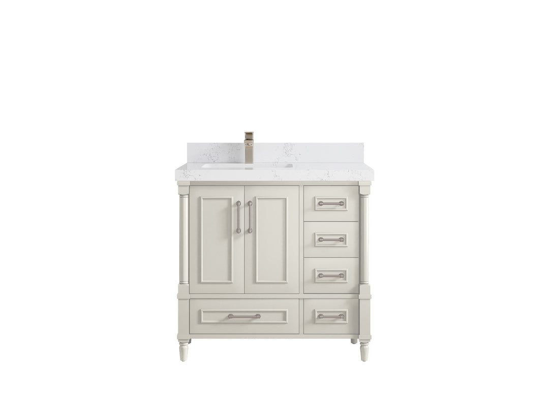 Aberdeen 36 in. W x 22 in. D Left Offset Sink Bathroom Vanity