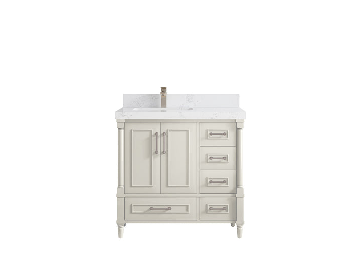 Aberdeen 36 in. W x 22 in. D Left Offset Sink Bathroom Vanity - photo 28