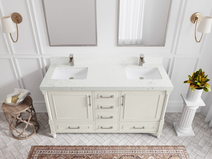 Aberdeen 60 in. W x 22 in. D Double Sink Bathroom Vanity - photo 17