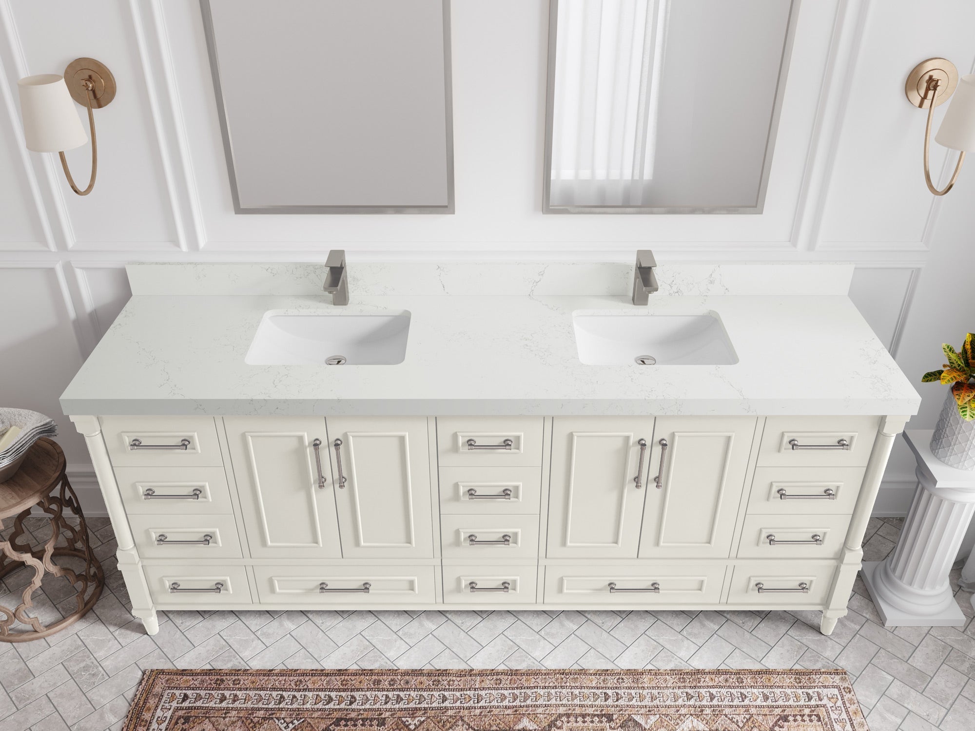 Aberdeen 84 in. W x 22 in. D Double Sink Bathroom Vanity