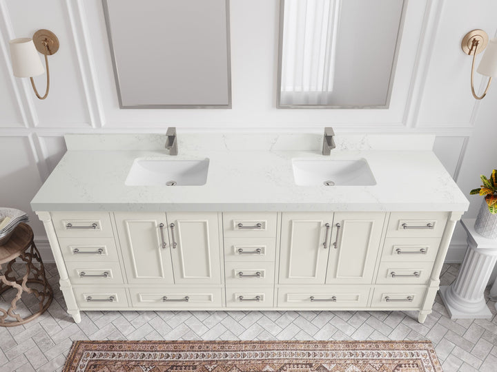 Aberdeen 84 in. W x 22 in. D Double Sink Bathroom Vanity - photo 28