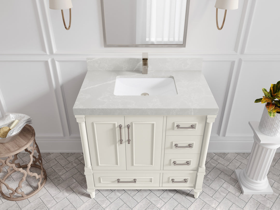 Aberdeen 36 in. W x 22 in. D Center Sink Bathroom Vanity