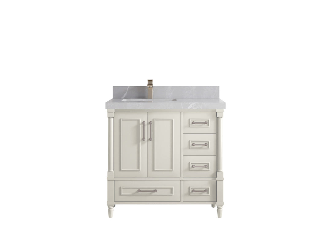 Aberdeen 36 in. W x 22 in. D Left Offset Sink Bathroom Vanity