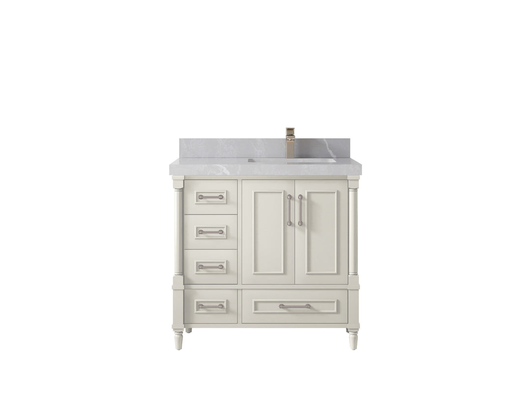 Aberdeen 36 in. W x 22 in. D Right Offset Sink Bathroom Vanity