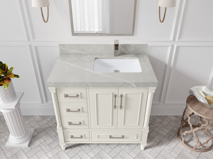 Aberdeen 36 in. W x 22 in. D Right Offset Sink Bathroom Vanity - photo 18