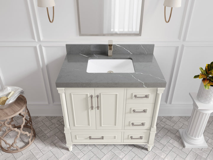 Aberdeen 36 in. W x 22 in. D Center Sink Bathroom Vanity - photo 32