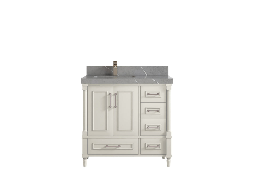 Aberdeen 36 in. W x 22 in. D Left Offset Sink Bathroom Vanity