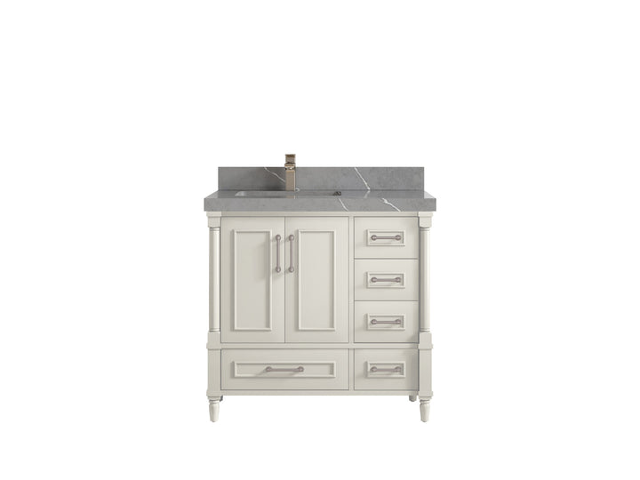 Aberdeen 36 in. W x 22 in. D Left Offset Sink Bathroom Vanity - photo 32