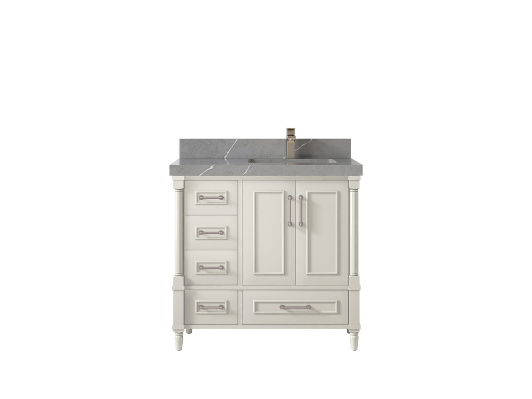 Aberdeen 36 in. W x 22 in. D Right Offset Sink Bathroom Vanity