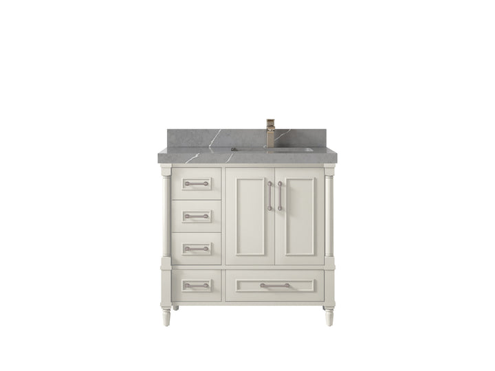 Aberdeen 36 in. W x 22 in. D Right Offset Sink Bathroom Vanity - photo 32
