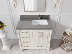 Aberdeen 36 in. W x 22 in. D Right Offset Sink Bathroom Vanity - photo 31