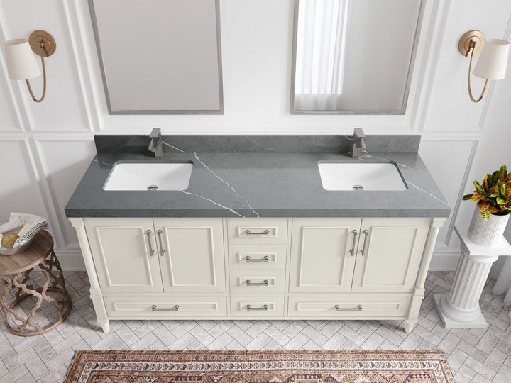 Aberdeen 72 in. W x 22 in. D Double Sink Bathroom Vanity - photo 34