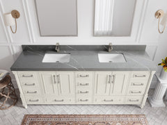 Aberdeen 84 in. W x 22 in. D Double Sink Bathroom Vanity - photo 32