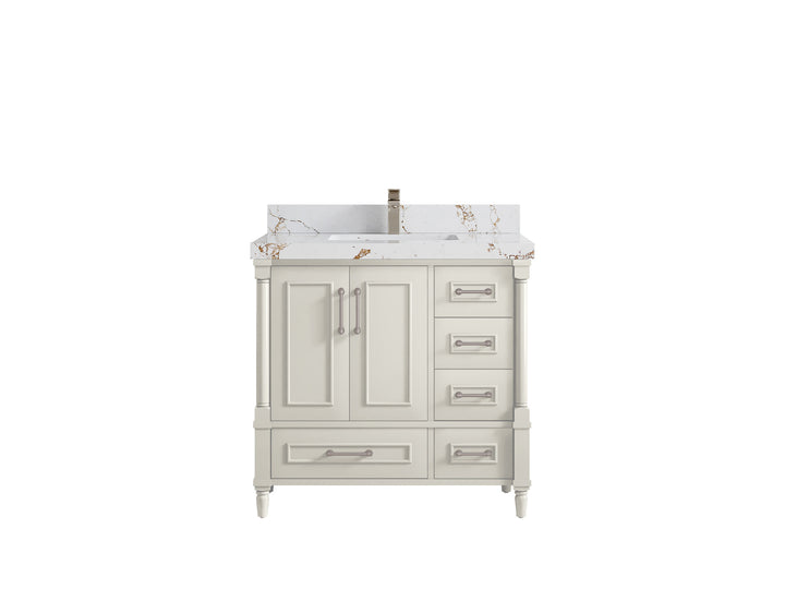 Aberdeen 36 in. W x 22 in. D Center Sink Bathroom Vanity - photo 35