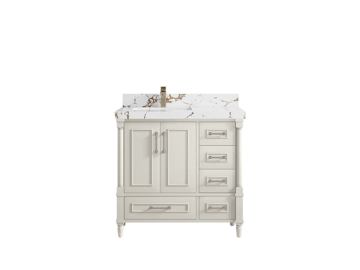 Aberdeen 36 in. W x 22 in. D Left Offset Sink Bathroom Vanity - photo 34