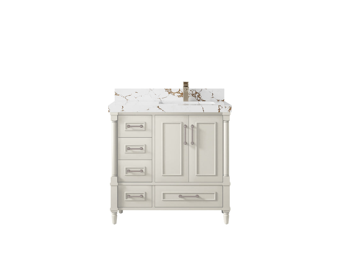 Aberdeen 36 in. W x 22 in. D Right Offset Sink Bathroom Vanity