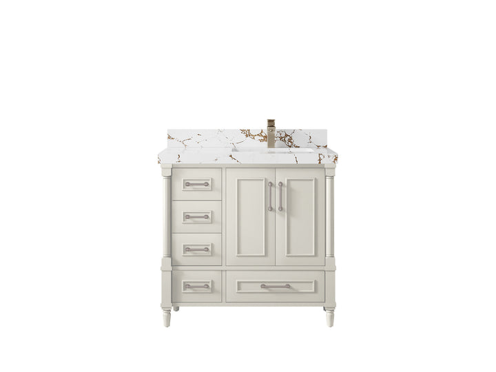Aberdeen 36 in. W x 22 in. D Right Offset Sink Bathroom Vanity - photo 34