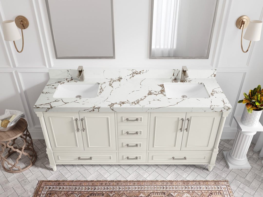 Aberdeen 72 in. W x 22 in. D Double Sink Bathroom Vanity