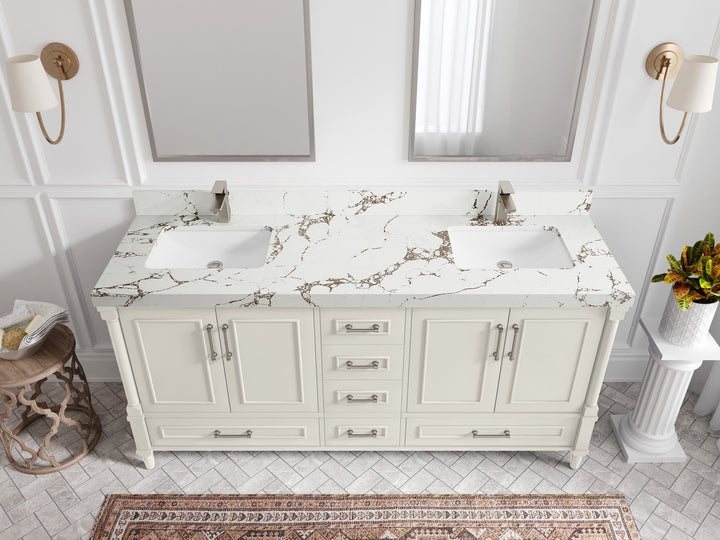 Aberdeen 72 in. W x 22 in. D Double Sink Bathroom Vanity - photo 36