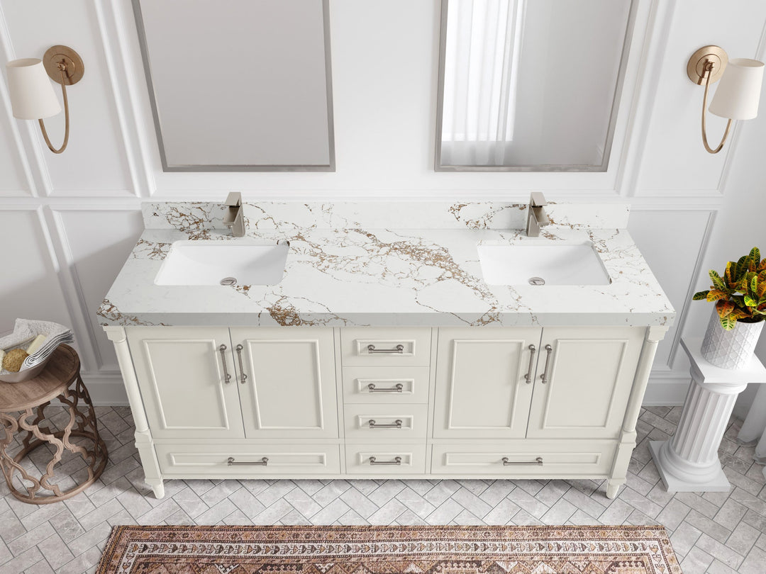 Aberdeen 72 in. W x 22 in. D Double Sink Bathroom Vanity