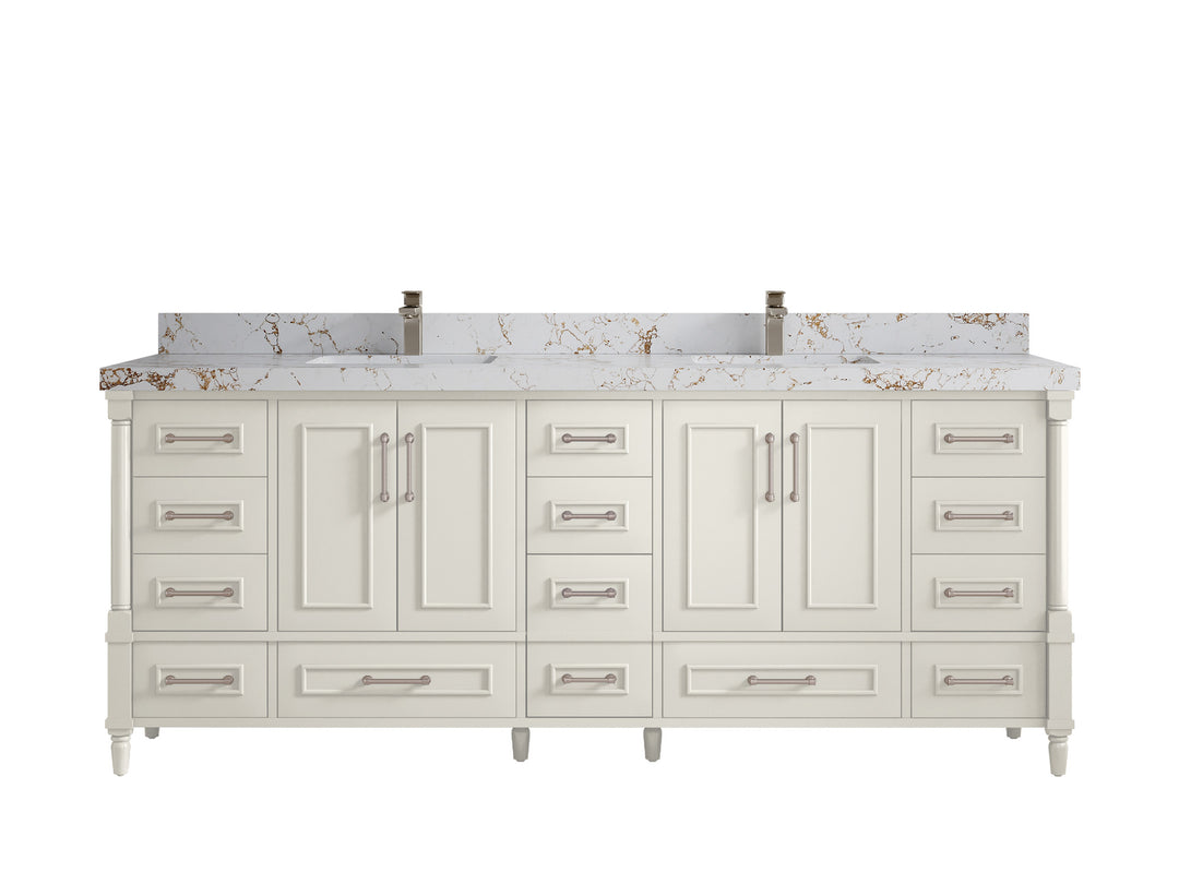 Aberdeen 84 in. W x 22 in. D Double Sink Bathroom Vanity