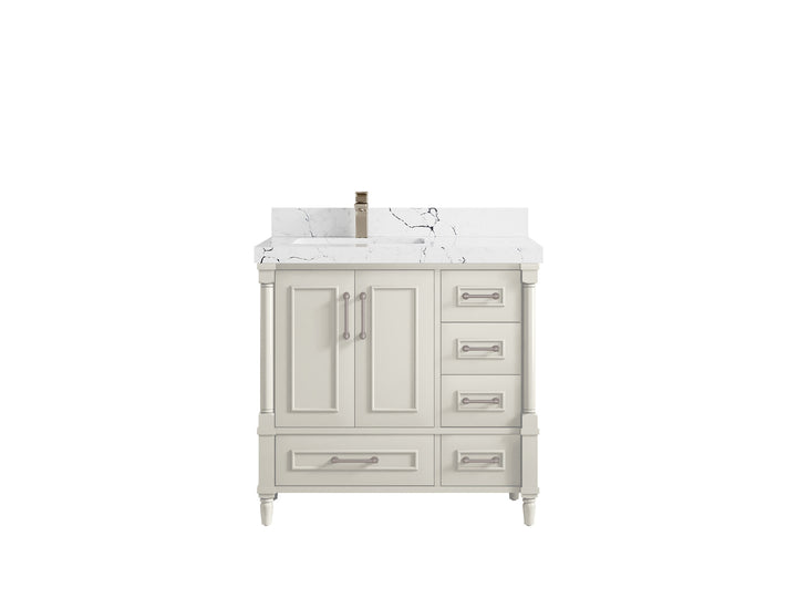 Aberdeen 36 in. W x 22 in. D Left Offset Sink Bathroom Vanity - photo 38
