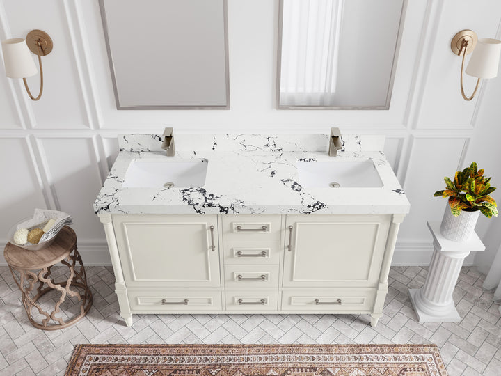 Aberdeen 60 in. W x 22 in. D Double Sink Bathroom Vanity - photo 22