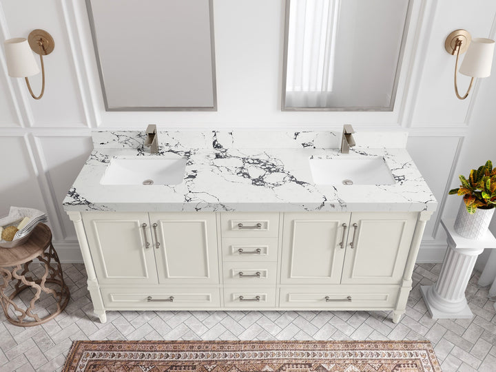 Aberdeen 72 in. W x 22 in. D Double Sink Bathroom Vanity - photo 40
