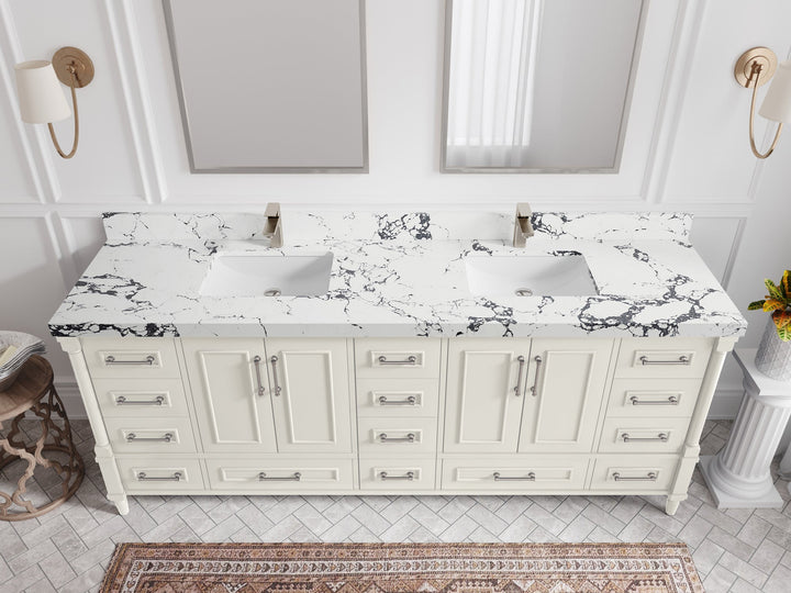 Aberdeen 84 in. W x 22 in. D Double Sink Bathroom Vanity - photo 38