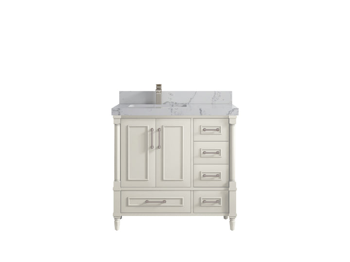 Aberdeen 36 in. W x 22 in. D Left Offset Sink Bathroom Vanity - photo 44