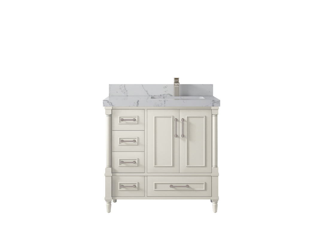 Aberdeen 36 in. W x 22 in. D Right Offset Sink Bathroom Vanity