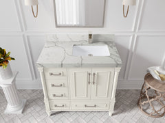 Aberdeen 36 in. W x 22 in. D Right Offset Sink Bathroom Vanity - photo 39