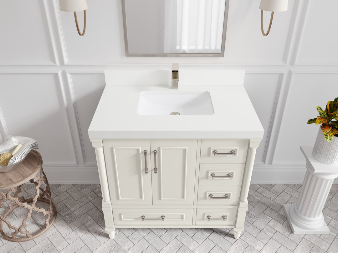 Aberdeen 36 in. W x 22 in. D Center Sink Bathroom Vanity
