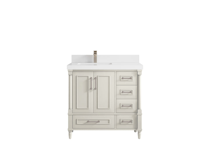 Aberdeen 36 in. W x 22 in. D Left Offset Sink Bathroom Vanity - photo 42