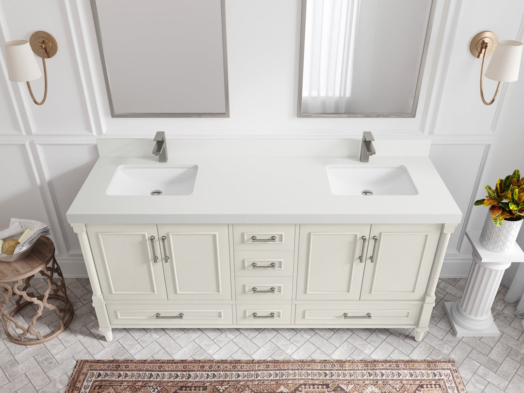 Aberdeen 72 in. W x 22 in. D Double Sink Bathroom Vanity