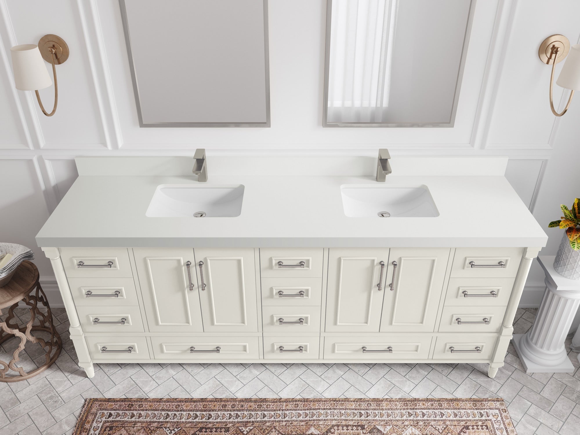 Aberdeen 84 in. W x 22 in. D Double Sink Bathroom Vanity