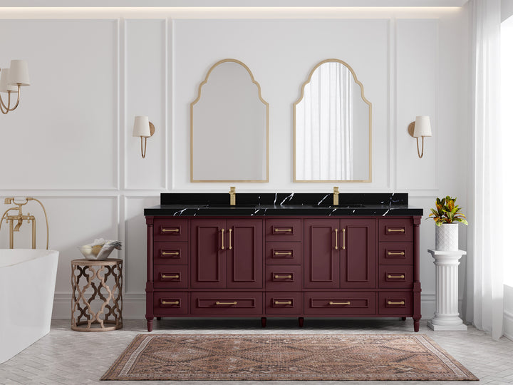 Aberdeen 80 in. W x 22 in. D Double Sink Bathroom Vanity - photo 9