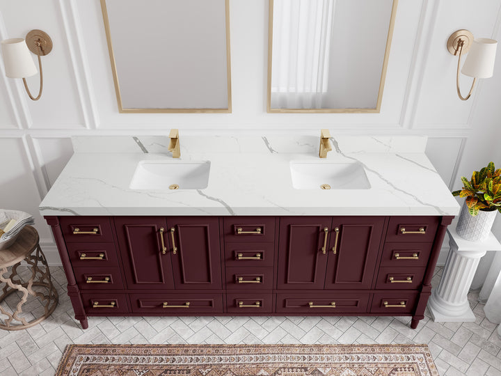 Aberdeen 80 in. W x 22 in. D Double Sink Bathroom Vanity - photo 13