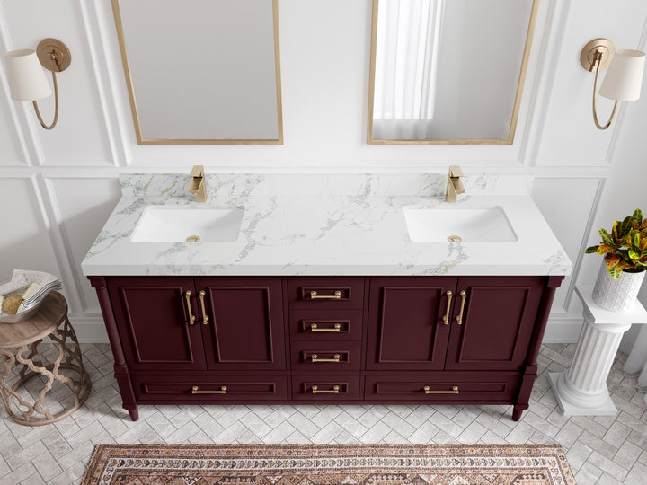 Aberdeen 72 in. W x 22 in. D Double Sink Bathroom Vanity - photo 19
