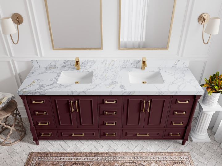 Aberdeen 80 in. W x 22 in. D Double Sink Bathroom Vanity - photo 17