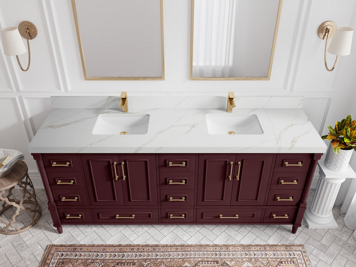 Aberdeen 80 in. W x 22 in. D Double Sink Bathroom Vanity - photo 19