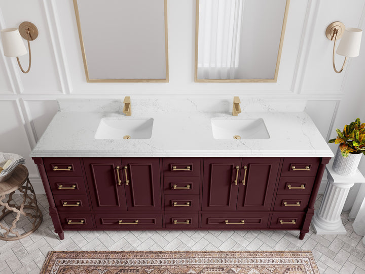 Aberdeen 80 in. W x 22 in. D Double Sink Bathroom Vanity - photo 27