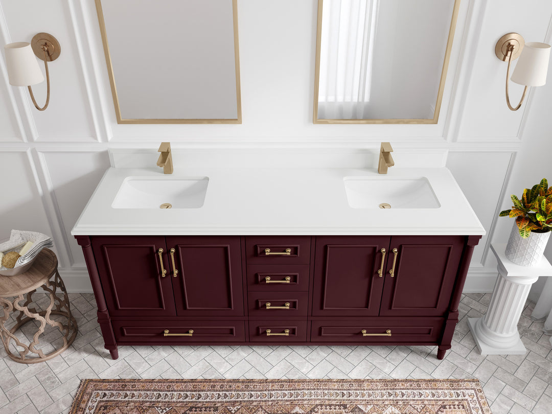 Aberdeen 72 in. W x 22 in. D Double Sink Bathroom Vanity