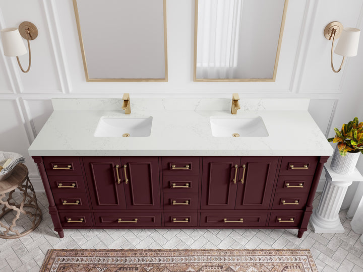 Aberdeen 80 in. W x 22 in. D Double Sink Bathroom Vanity - photo 31