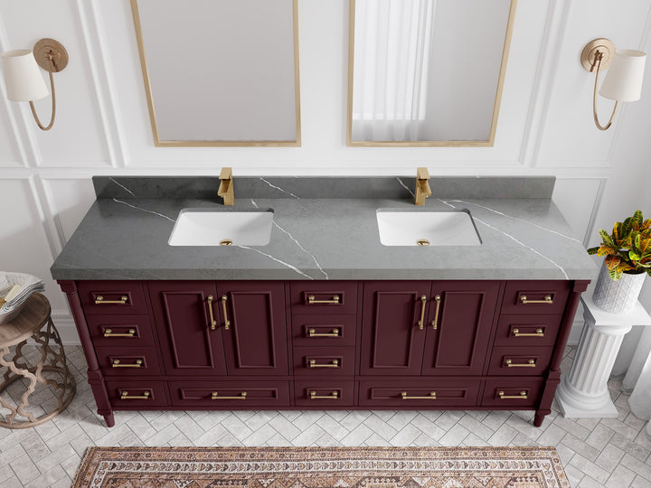 Aberdeen 80 in. W x 22 in. D Double Sink Bathroom Vanity - photo 35