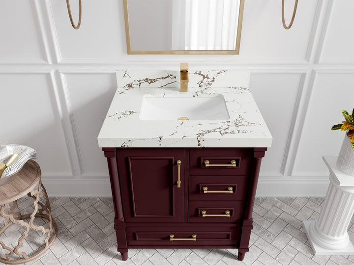 Aberdeen 30 in. W x 22 in. D Single Sink Bathroom Vanity - photo 35
